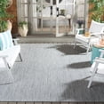 thumbnail image 2 of Safavieh Courtyard Finnian Solid Indoor/Outdoor Area Rug, Gray/Navy, 8' x 11', 2 of 17