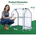 thumbnail image 2 of Quictent 2-Pack Mini Greenhouses Portable Green Houses, Clear Tents Small Greenhouse for Indoor Outdoor Plants 35” x18” x33” Heavy-Duty PVC Cover Tents Waterproof UV-Resistant Hot Houses, 2 of 8