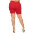 thumbnail image 4 of Women's Plus Size Casual Basic Solid Biker Shorts Pants, 4 of 5