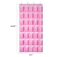 thumbnail image 2 of Organizador de zapatos SAVERHO con 35 bolsillos para colocar sobre la puerta, color rosa, 2 of 7