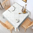 thumbnail image 6 of Floral Square Tablecloth 42x42in(107x107cm) – Waterproof Polyester Printed Table Cover, Wrinkle Resistant & Washable for Kitchen Dining Picnic Party Decor, Thanksgiving,Christmas, Spring,Flower, 6 of 6