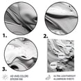 thumbnail image 3 of Designart "Harmony in Chaos in Grey and Cream III" Abstract Shapes Metal Wall Art, 3 of 5