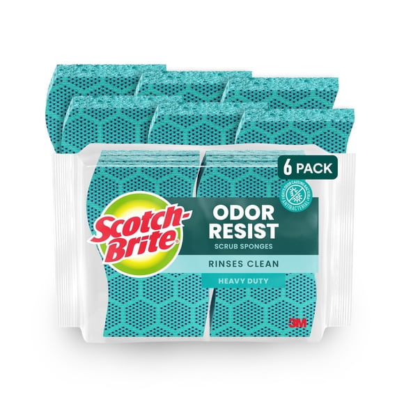 Scotch-Brite Scrub Dots Heavy Duty Scrub Sponge, (6 Sponges Total)