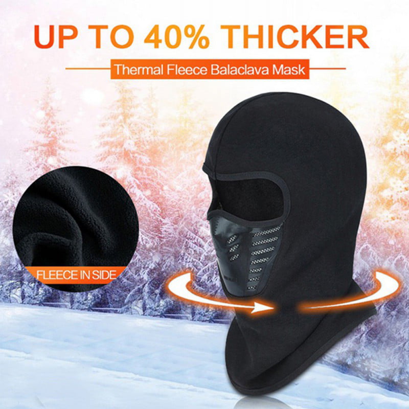 Cold Weather Winter Thermal Polar Fleece Motorcycle Full Face Mask for Women Men 