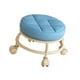 thumbnail image 4 of Taburete bajo con ruedas, asiento bajo con ruedas, moderno, para adultos y niños, de baja altura, de cuero PU para Azul, 4 of 9
