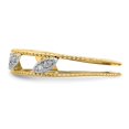 thumbnail image 3 of Sterling Silver Stackable Expressions Gold-plated Diamond Jacket Ring - Size 5, 3 of 3
