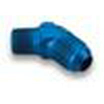 Earls 982306ERL Blue 45 Degree Elbow -6 AN Male to 1/4 Inch NPT
