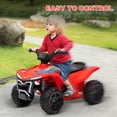 thumbnail image 4 of Qaba Kids ATV, 6V Battery Powered Electric Vehicle with Headlights, Red, 4 of 10