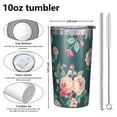 thumbnail image 4 of Pioneer Flower 10oz Tumblers Stainless Steel Tumbler with Lid and Straw,Vacuum Insulated Double Wall Travel Tumbler Cups with Cleaning Brush for Coffee, Tea, 4 of 4