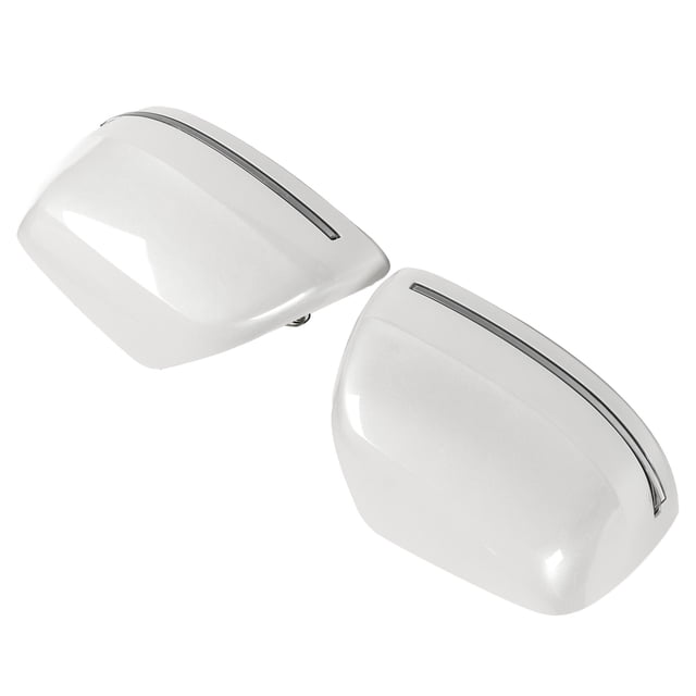 Cubierta para espejo retrovisor de coche Bling Bling con luz LED de intermitente para Land Cruiser 200 LC200 FJ200 2016-2019 blanco