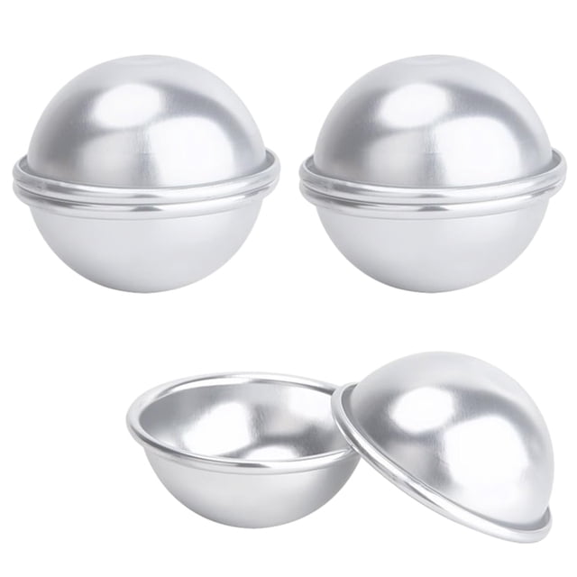3 Piezas de Moldes para Bombas de Baño de 6 cm/ 2,36 Pulgadas de Diámetro DIY Molde de Fabricación de Bombas de Baño de Metal Suministros para Fabricación de Bombas de Baño para Manualidades