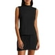 thumbnail image 1 of Conjunto de chaleco con cuello medio alto y falda de cintura alta para mujer: tejido transpirable, estilo versátil, 1 of 8