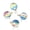 Blue, variant on Craft Diy Mixed Colour Transparent Acrylic Charm Pendants Various Teardrop Shape-100Pcs 16X10mm