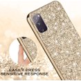 thumbnail image 5 of Phone Case for Samsung Galaxy S20 FE Case Glitter Sparkle Gold, Samsung S20 FE 5g Case Silicone Anti-Fingerprint Glamorous Bling Shiny Cover Thin (Gold), 5 of 14