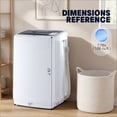 thumbnail image 2 of edx Compact Washer, 7.7 LBS Fully Automatic Washing Machine with 10 Wash Cycles, Mini Washer for Homes, Apartments & Dorm Rooms, White, 2 of 9