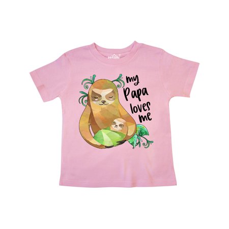 

Inktastic My Papa Loves Me Cute Sloth and Baby Gift Toddler Boy or Toddler Girl T-Shirt