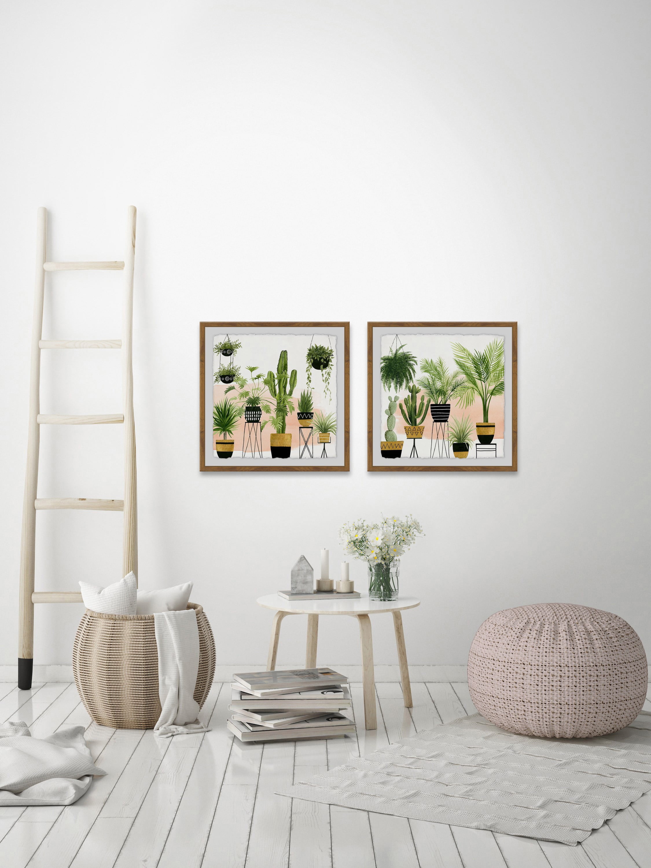 Indoor Oasis Diptych