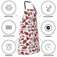 thumbnail image 5 of Fuzoiu Red Food Print Adjustable Waterproof Apron with Pockets,Waterproof Apron for Cooking, Gardening, and Art Projects, 5 of 8