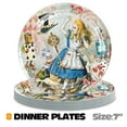 thumbnail image 4 of Alice in Wonderland Birthday Decorations Plates Party Supplies Tableware Disposable Dinnerware, 4 of 4