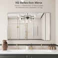 thumbnail image 2 of 55 in. W. x 36 in. H Rectangle Aluminum Alloy Framed Wall Mounted Bathroom Vanity Accent Mirror in Brushed Nickel, 2 of 13