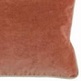thumbnail image 4 of Benzara BM228839 Rectangular Fabric Throw Pillow with Solid Color & Piped Edges, Pink, 4 of 5