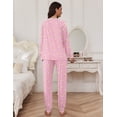 thumbnail image 4 of Ekouaer Pajamas Set for Women Soft Comfy Pjs Sets Long Sleeve Sleepwear Loungewear, 4 of 6