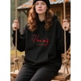 thumbnail image 2 of Funny Winter Christmas Hoodie for Men Women, Holiday Pullover Hooded Sweatshirt, Cozy Cotton Poly Blend, Funny Winter Xmas Gift Outfit, 2 of 5
