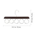 thumbnail image 2 of Multifunctional Wooden Scarf Closet Organizer Hanger Ties Belts Shawls Holder Rack with 5 Loops (Retro Color), 2 of 7