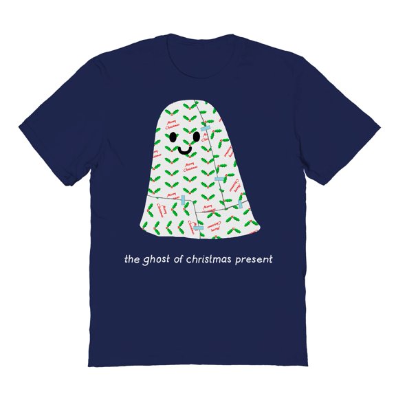 Haywood & Main Ghost Of Christmas Present Graphic Navy Men's Cotton T-Shirt