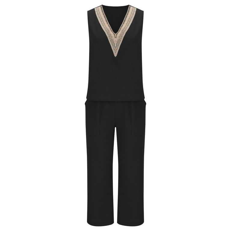 Casual Solid Pocket V Neck Sleeveless Two Pieces Casual Solid Pocket V Neck Sleeveless Two Pieces
