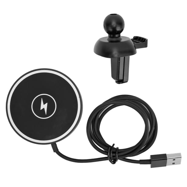 Cargador inalámbrico magnético para coche de 15 W, rápido, con abrazadera para rejilla de ventilación para iPhone 12 y 13