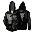 thumbnail image 2 of Sudaderas modernas y versátiles para hombre Sudadera con capucha con estampado de guerrero para hombre Cómoda y elegante Novedades en sudaderas con capucha, 2 of 5