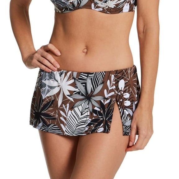 Women's Bleu Rod Beattie M23569 Bold Moves Skirted Hipster Swim Bottom (Mahogany 6)