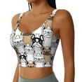 thumbnail image 2 of Fotbe French Bulldog 2 Pattern Womens' Sports Bra Longline Wirefree Padded with Medium Support Sports Moisture-Wicking Workou Vest,Tank Top-Medium, 2 of 7
