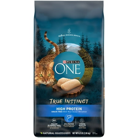 UPC: 0017800178761 | Purina ONE Natural High Protein Grain Free Dry Cat Food True Instinct With Real Ocean Whitefish 6.3 lb. Bag