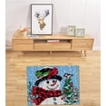 thumbnail image 2 of veasfak Snowman Latch Hook DIY Rug Carpet Making Embroidery Cross Stitch Needlework Scarf Snowman, 2 of 9