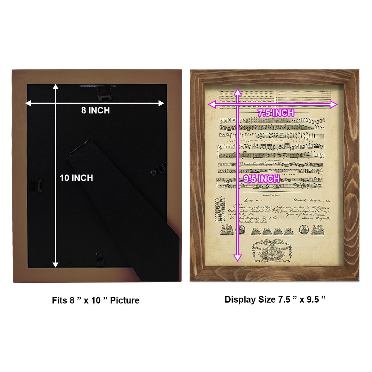 Deckled Encyclopediae V (AS) -Framed Print w/glass-Walnut