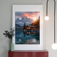 thumbnail image 2 of Diamond Art Kits for Adults - 5d Rustic Cabin Mountain Lake Sunset Diamond Painting for Adults, Diamond Art for Adults Beginners, Diamond Painting Kits for Adults for Home Wall Decor, 2 of 7