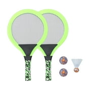 1 Set Kids Tennis Racket Beach Racquet Set with Balls Indoors and Outdoors Sports Toys for Children Kids (Green)