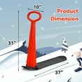 thumbnail image 2 of Gymax Folding Snow Scooter W/Grip Handle Portable Snow Sled for Kids Teenagers Black + Red, 2 of 10