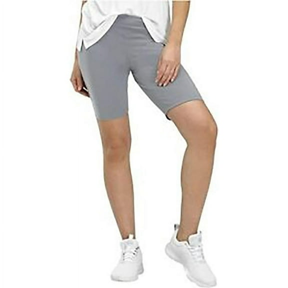 HUE Essentials Womens High-Rise Bike Shorts Granite Grey Small 4-6 New with box/tags
