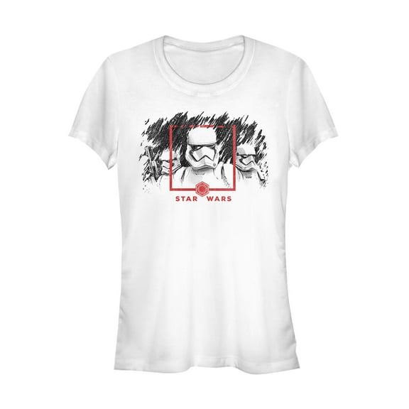 Junior's Star Wars: The Rise of Skywalker Stormtrooper Smudge  Graphic Tee White X Large