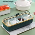 thumbnail image 3 of 1 Coffret Assaisonnement Grande Capacité Visible Résistant à l'Humidité à l'Épreuve de la Poussière avec Cuillère à Mesurer 4 Grilles Sucre Sel Récipient Épices Bouteille Accessoires de Cuisine, 3 of 8
