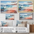 thumbnail image 4 of Designart "Azure Seashore Surge Blend" Beach Floater Framed Canvas Wall Art, 4 of 5