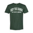 thumbnail image 2 of Wild Bobby Vintage Movie Quote Keep The Change Filthy Animal Men Premium Tri Blend T-Shirt, Forest Green, Medium, 2 of 6