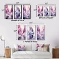 thumbnail image 4 of Designart "Pink Iceberg Polar Euphony II" Nautical & Beach Framed Wall Art Set Of 3 - Pink Iceberg Frame Gallery Wall Set For Home Decor, 4 of 7