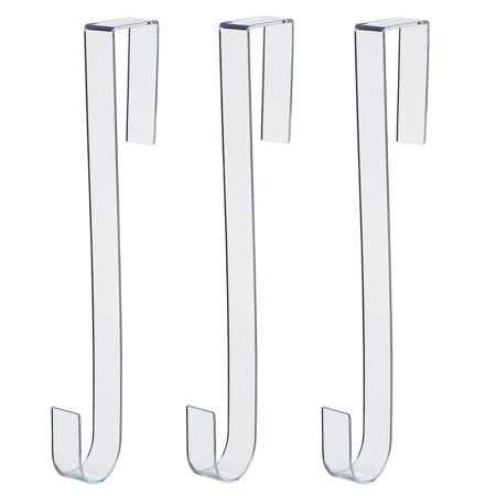 Make Coat Hanger Christmas Wreath Hangorize Over the Door Hanger (Set of 3), Clear - Christmas Wreath Hanger - 12