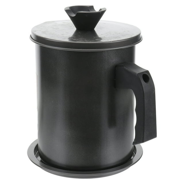 oil storage can 2.0L Stainless Steel Oil Strainer Pot Grease Container Oil Storage Can 1.7L