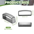 thumbnail image 2 of 1-1/2 Inch 40mm Belt Loop Keepers, Alloy Belt Strap Ring Men's Buckle for DIY Craft Belt Fixing, Light Silver Tone, 2 of 6