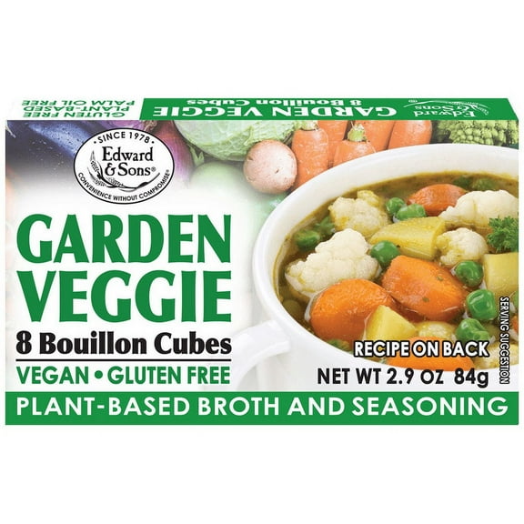 Edward & Sons, Garden Veggie, Bouillon Cubes, 8 Cubes (pack of 4)